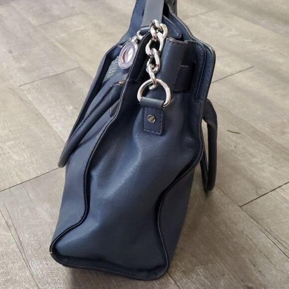 Michael Kors Bag Tote Satchel Shoulder Handbag Purse Blue Leather WOMAN'S WOMEN' - Picture 4 of 14